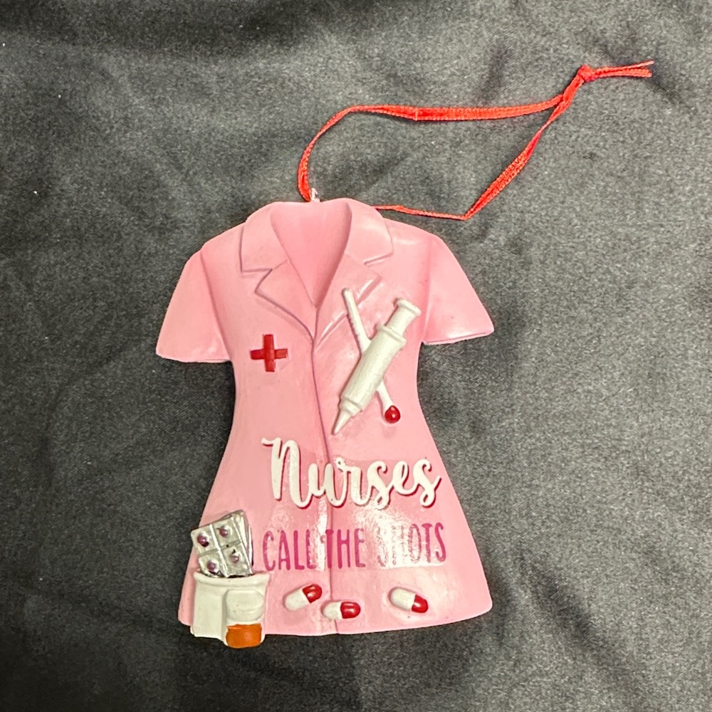 Pink Nurse Scrub Top Ornament